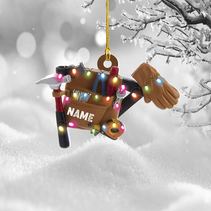 Personalized Mechanic Tool Christmas Ornament, Custom Name Mechanic Worker Lover Ornament ON0651