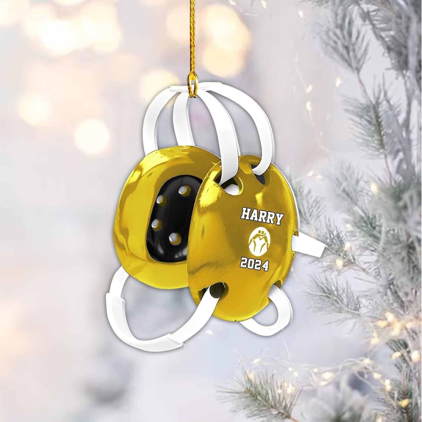 Personalized Wrestling Helmet Christmas Ornament 2024, Custom Name Wrestling Player Ornament ON0469