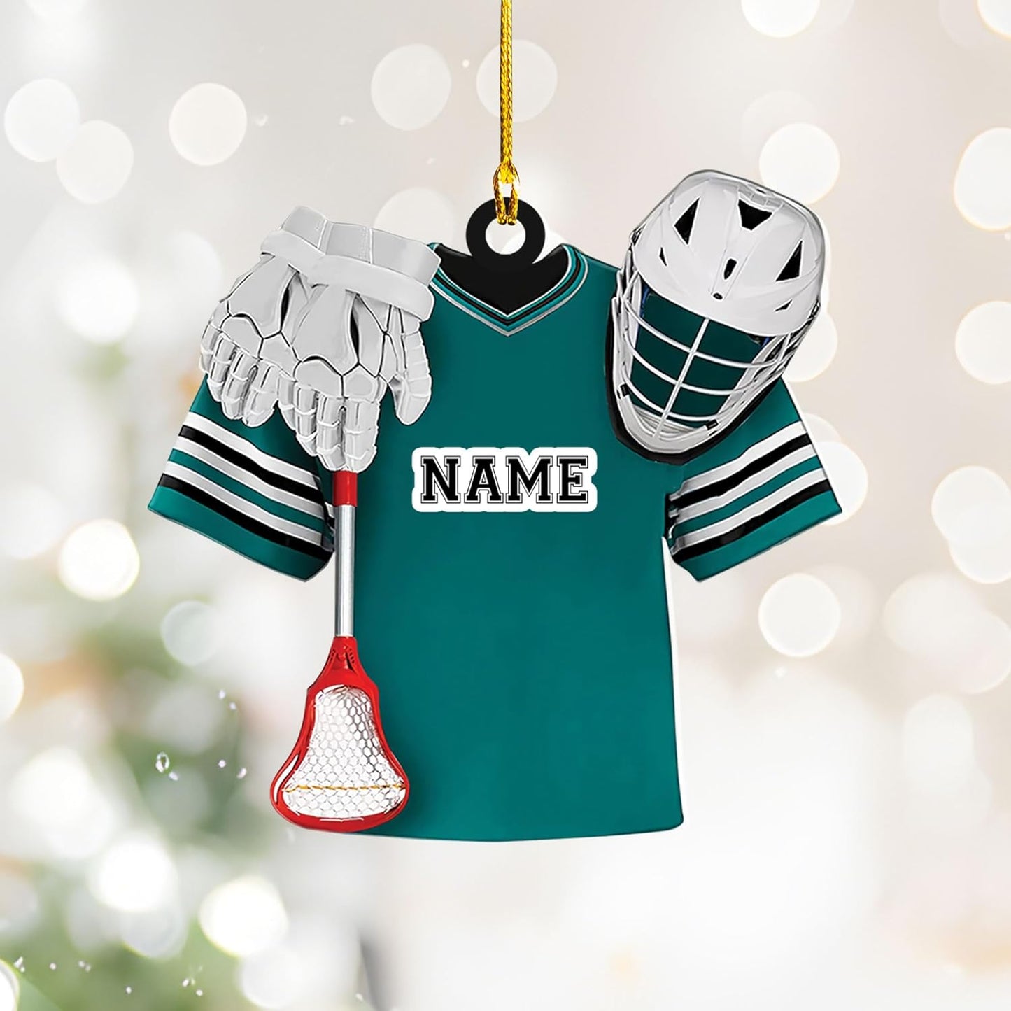 Personalized Lacrosse Christmas Ornament 2024, Custom Name Lacrosse Lover Ornament ON0615