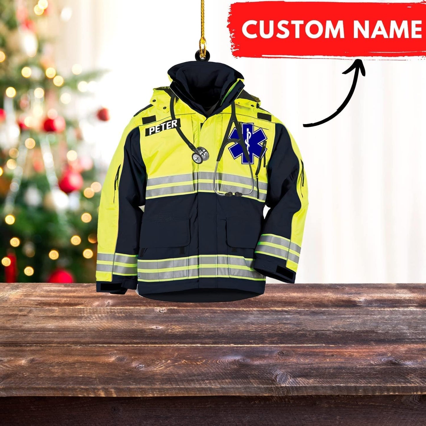 Personalized EMS EMT Paramedic Christmas Ornament 2024, Custom Name Paramedic Uniform Ornament ON0624