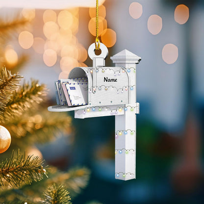 Personalized Mailbox Christmas Ornament, Custom Name Home Mailman Ornament ON0688