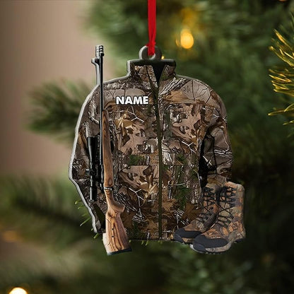 Personalized Hunting Vest Christmas Ornament, Custom Name Hunter Hunting Vest Lover Ornament 2024 ON0460