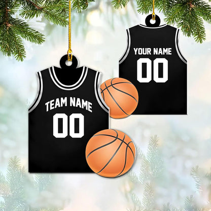 Personalized Basketball Jersey Ornament 2024, Custom Basketball Player Ornament ON0833