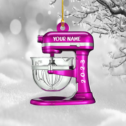 Personalized Baking Mixer Christmas Ornament 2024, Custom Name Baker Ornament ON0845