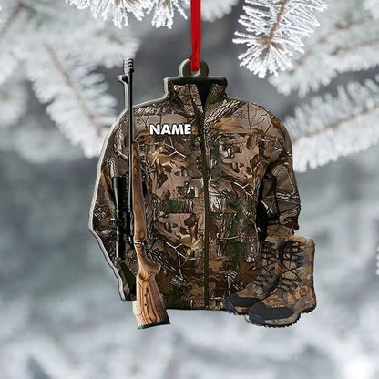 Personalized Hunting Vest Christmas Ornament, Custom Name Hunter Hunting Vest Lover Ornament 2024 ON0460