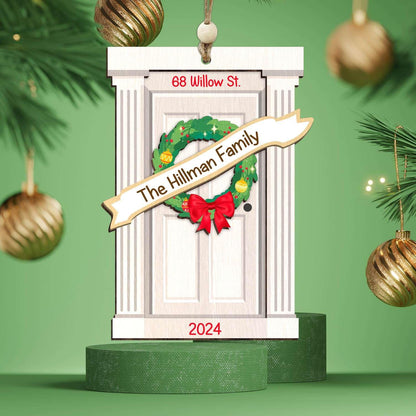 Personalized New Home Ornament 2024, Custom First Christmas in New Home Ornament 2024  with Your Address and Names ON0098