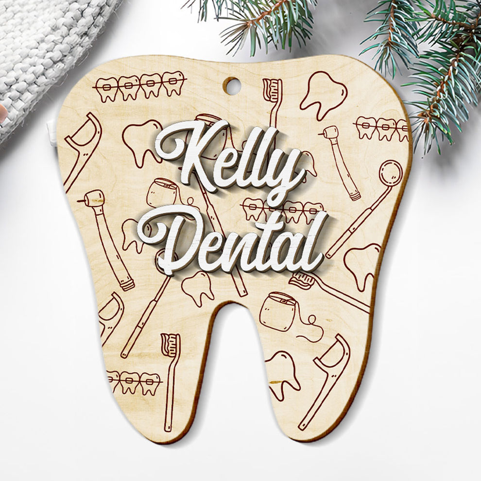 Personalized Dental Ornament, Custom Name Dental Assistant Hygienist Orthodontist Ornament ON1446