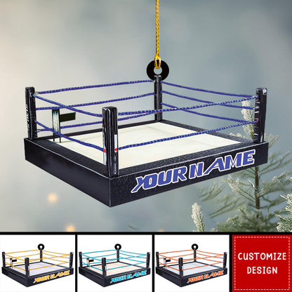 Personalized Wrestling Christmas Ornament, Custom Name Wrestler Ornament 2024 New Release ON1403