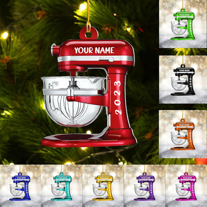 Personalized Baking Mixer Christmas Ornament 2024, Custom Name Baker Ornament ON0845