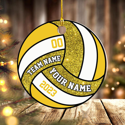 Personalized Volleyball Ball Christmas Ornament 2024, Custom Name Volleyball Players Ornament, Custom Beach Volleyball Ornament ON0839