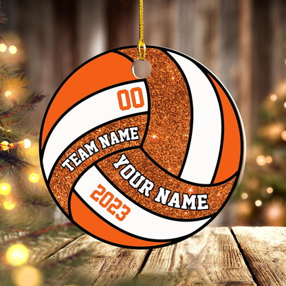 Personalized Volleyball Ball Christmas Ornament 2024, Custom Name Volleyball Players Ornament, Custom Beach Volleyball Ornament ON0839