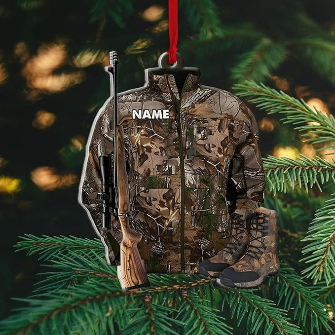 Personalized Hunting Vest Christmas Ornament, Custom Name Hunter Hunting Vest Lover Ornament 2024 ON0460