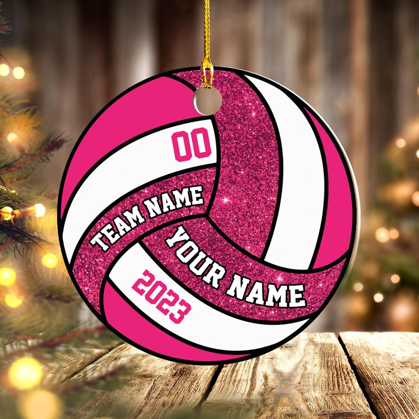 Personalized Volleyball Ball Christmas Ornament 2024, Custom Name Volleyball Players Ornament, Custom Beach Volleyball Ornament ON0839