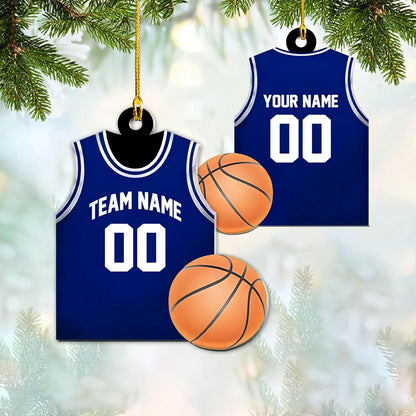 Personalized Basketball Jersey Ornament 2024, Custom Basketball Player Ornament ON0833