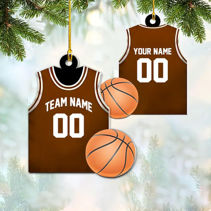 Personalized Basketball Jersey Ornament 2024, Custom Basketball Player Ornament ON0833