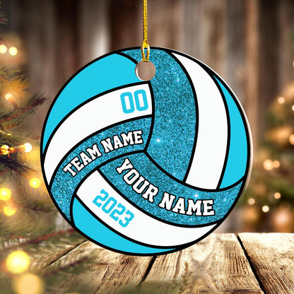 Personalized Volleyball Ball Christmas Ornament 2024, Custom Name Volleyball Players Ornament, Custom Beach Volleyball Ornament ON0839