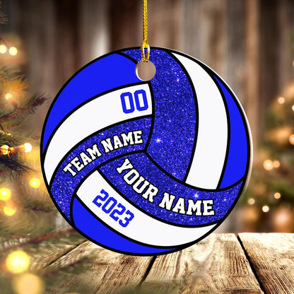 Personalized Volleyball Ball Christmas Ornament 2024, Custom Name Volleyball Players Ornament, Custom Beach Volleyball Ornament ON0839