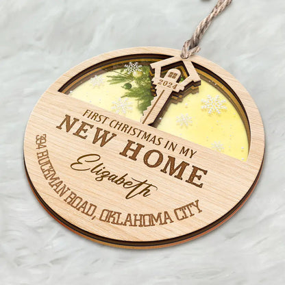 First Christmas In My New Home Personalized Ornament, Custom First Christmas In My New Home 2024 Ornament ON0065