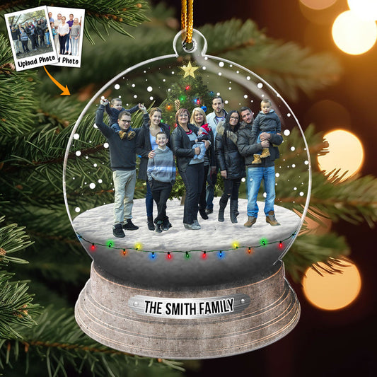 Custom Photo Family, Friends - Personalized Family Photo Ornament, Personalized Photo Family Friend Couple Christmas Ornaments 2024 ON0105