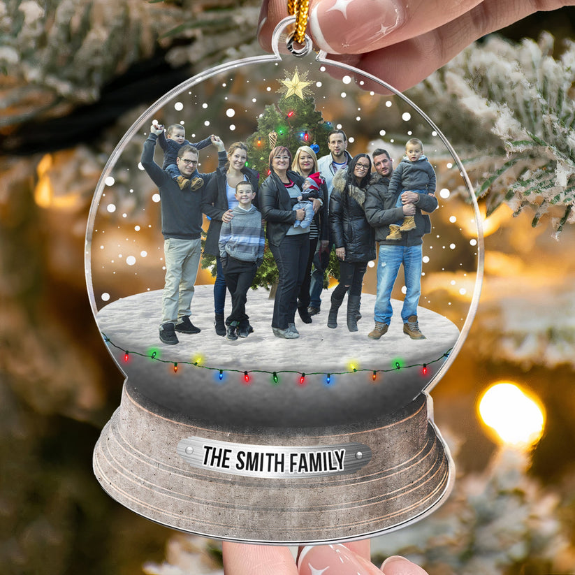 Custom Photo Family, Friends - Personalized Family Photo Ornament, Personalized Photo Family Friend Couple Christmas Ornaments 2024 ON0105