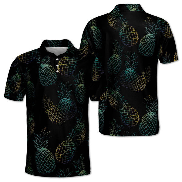 Pineapple Polo Mens Golf Shirts, Men's Pineapple Golf Shirt GE0083