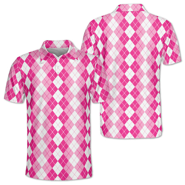 Argyle Golf Polos For Men, Mens Argyle Golf Shirt GE0084