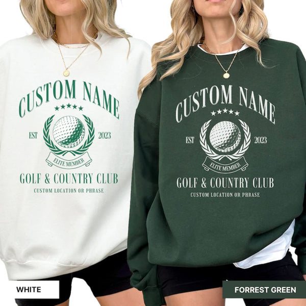 Custom Country Club Golf Sweatshirt Men Women, Custom Golf Club Sweatshirt GE0126