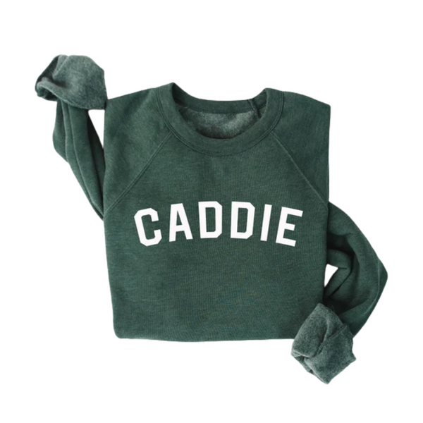 Caddie Green Golf Sweatshirt Women's, Minimalist Ladies Golf Sweatshirt GE0154