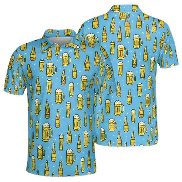 Mens Beer Golf Polo Shirt, Beer Golf Shirts GE0169
