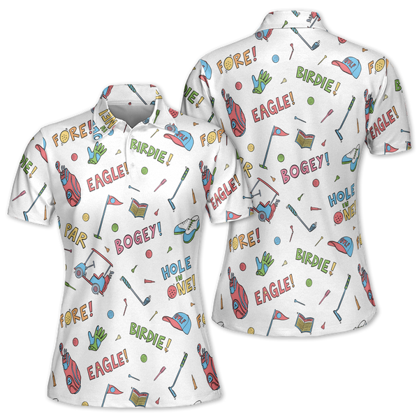 Hole In One Women's Golf Polo Shirts, Fun Womens Golf Shirts GZ0009