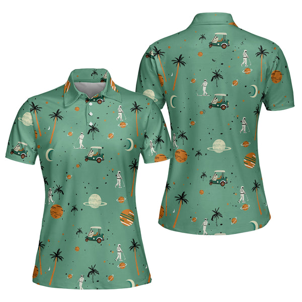 Astronaut Golf Polo Shirt Women, Space Golf Shirt For Women GZ0035