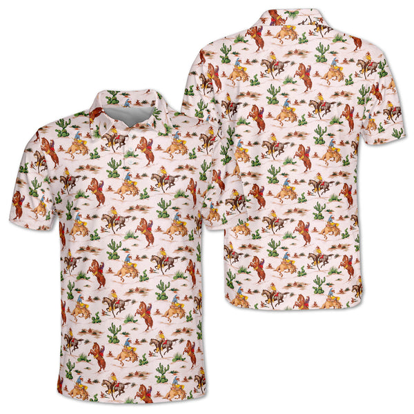 Western Cowboy Golf Polo Shirts, Western Golf Shirts For Men GZ0065