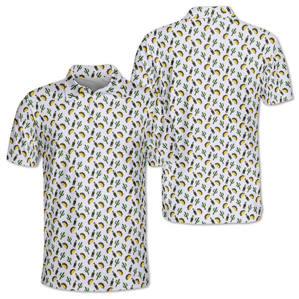 Cactus & Taco Golf Polo Shirt For Men, Taco Mens Golf Shirt GZ0111