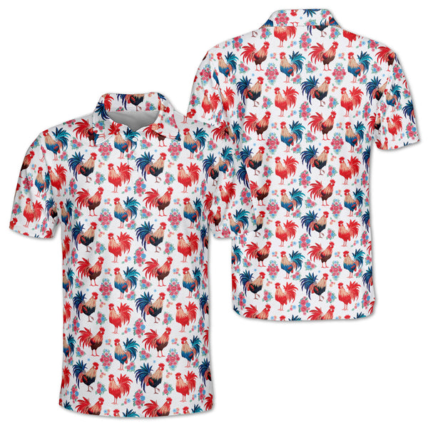 Mens Rooster Golf Polo Shirts, Rooster Golf Shirt GZ0133