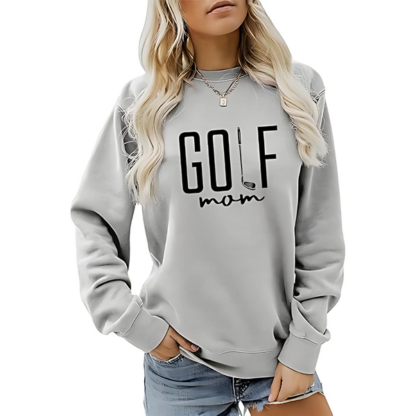 Golf Mom Grey Golf Sweatshirt Women, Mother's Day Golf Sweatshirt GZ0159