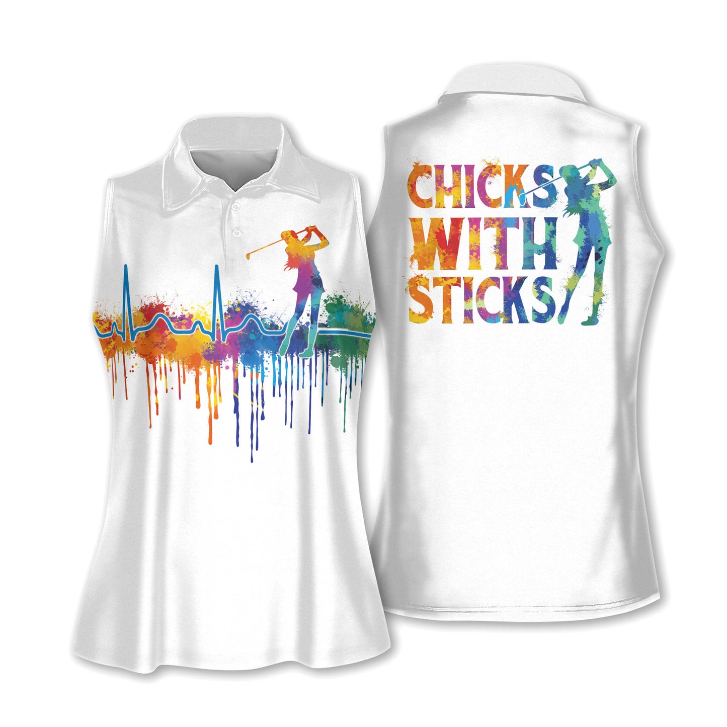 Chicks With Sticks Women Golf Shirts H0053