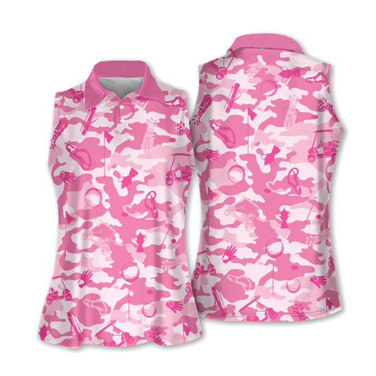 Pink Camouflage Golf Set Women Shirts H0169