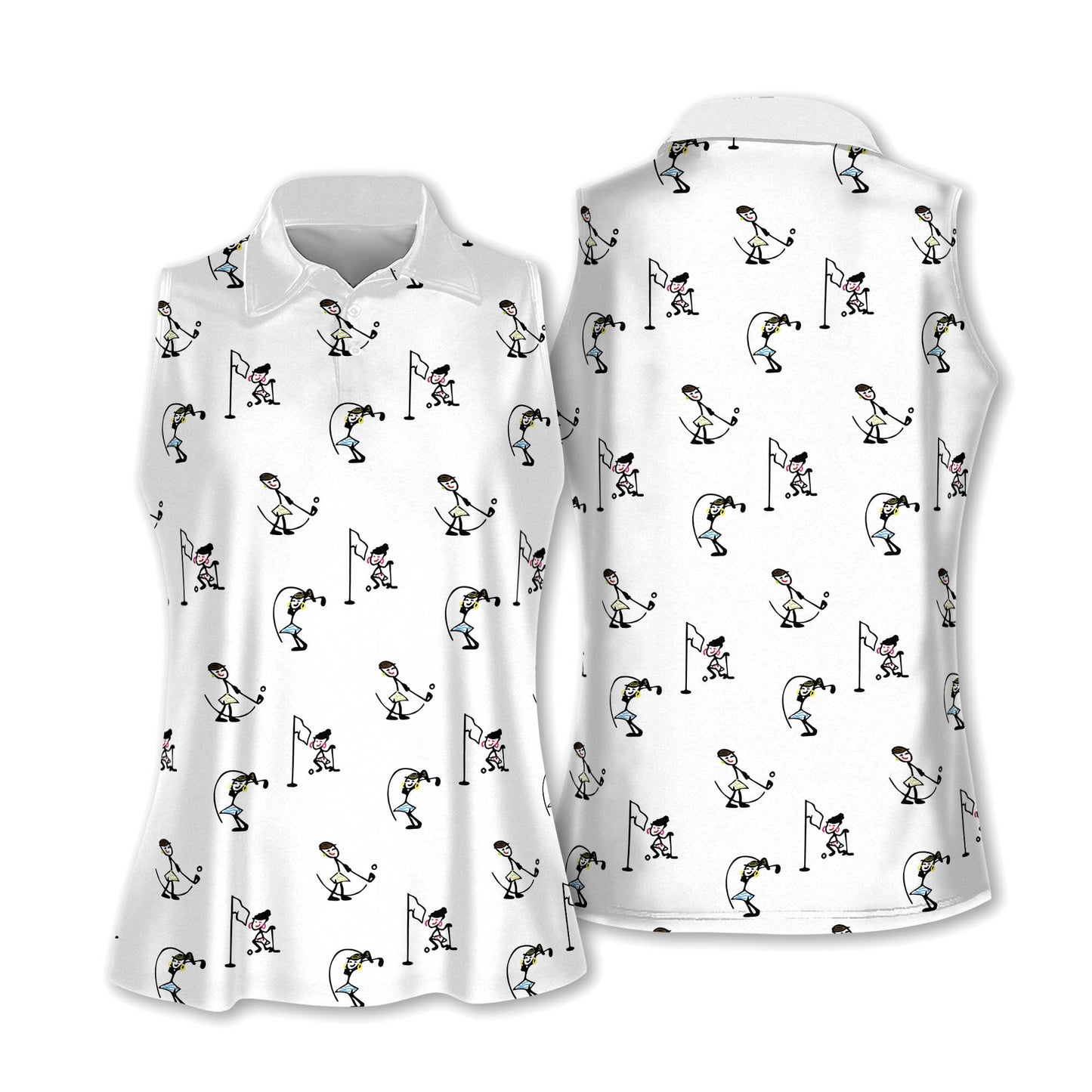 Seamless Funny Women Golf Shirts H0238