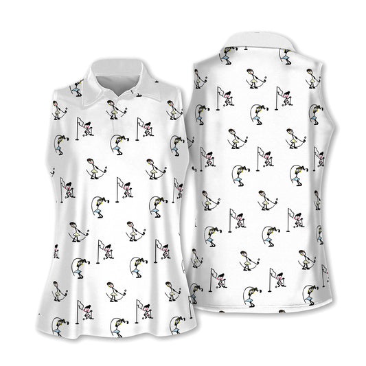 Seamless Funny Women Golf Shirts H0238