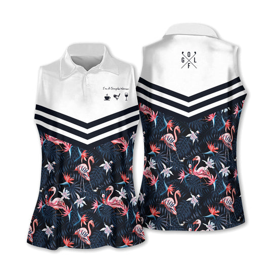 I'm A Simple Women Flamingo Golf Shirts H0243
