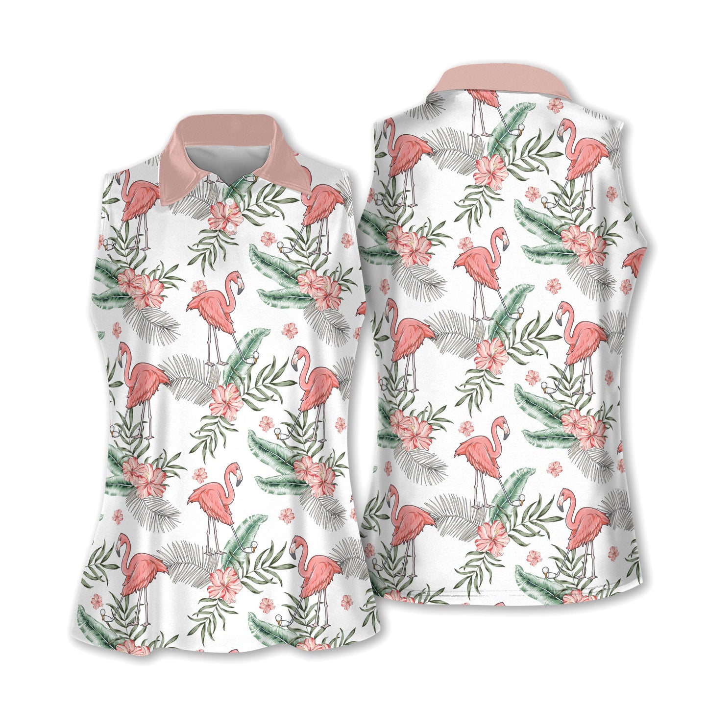 Seamless Flamingo Golf Pattern Shirts I0019