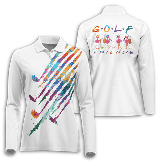 Golf Friends Flamingo Long Sleeve Shirt I0225