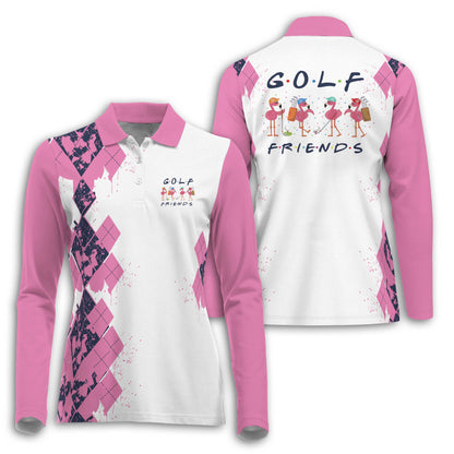 Golf Friends Flamingo Long Sleeve Shirt I0272