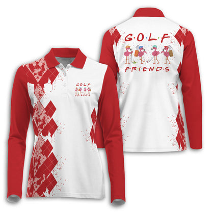 Golf Friends Flamingo Long Sleeve Shirt I0272