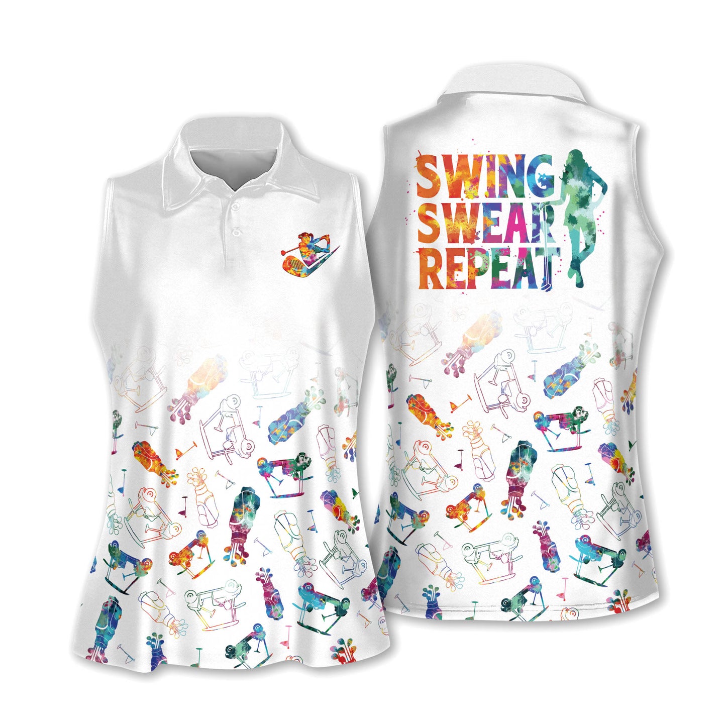 Golf Pattern Swing swear repeat Shirts 0278