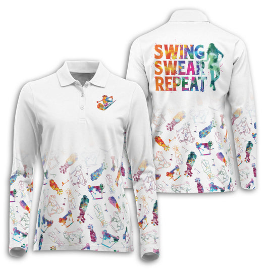 Swing Swear Repeat Long Sleeve Shirt I0278