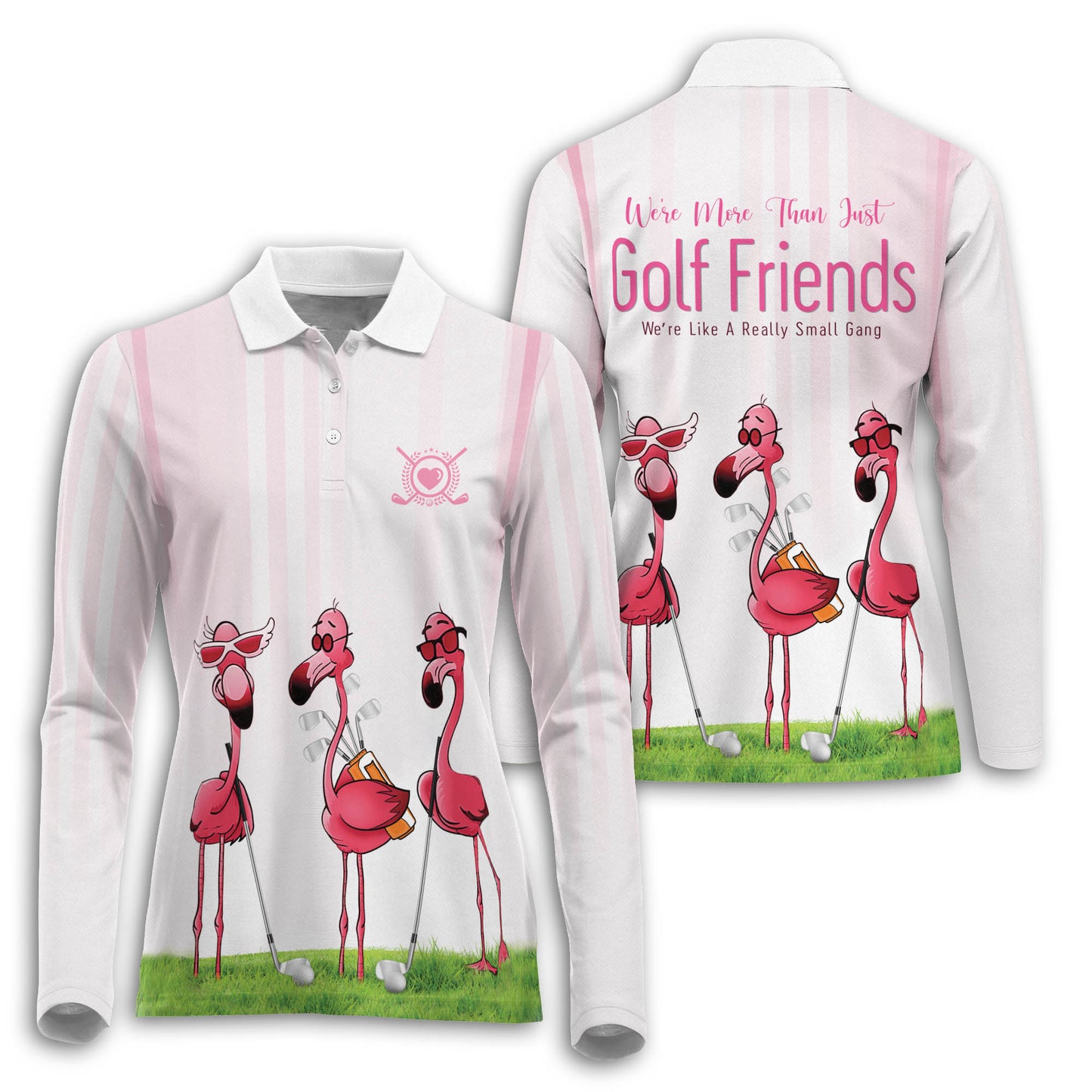 Golf Friends Flamingo Long Sleeve Shirt I0287