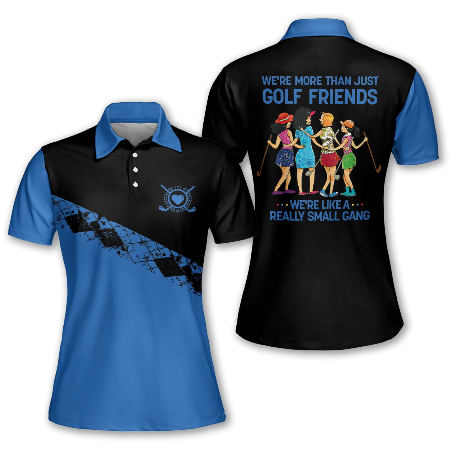 Golf Friends Love Muticolor Polo Shirt I0292