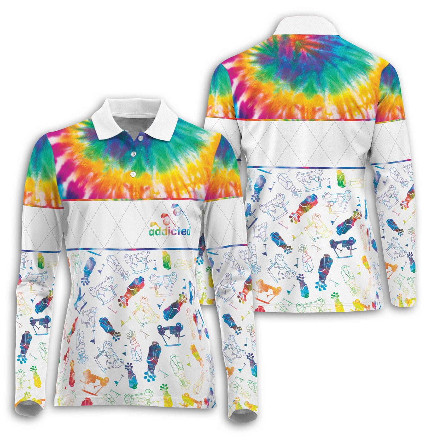 Tie-dye Addicted Pattern Long Sleeve I0347