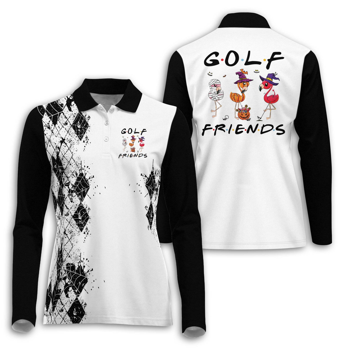 Halloween Golf friend Black Long Sleeve I0378